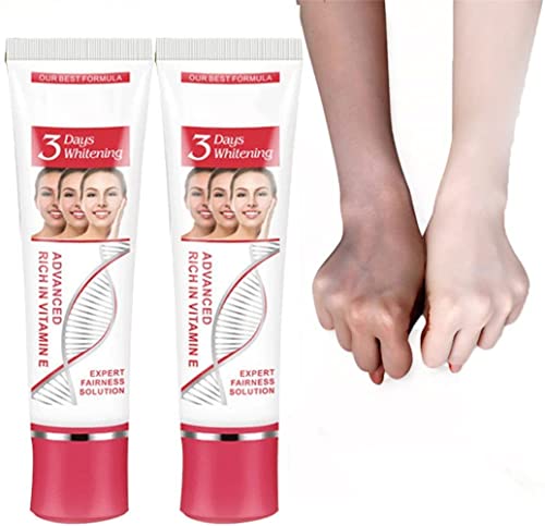 2pcs 3 Days Kojic Acid Whitening Moisturizing Cream,Kojic Acid Cream for Dark Spots & Dark Skin,Skin Bleaching Cream For Face And Body Sensitive Areas
