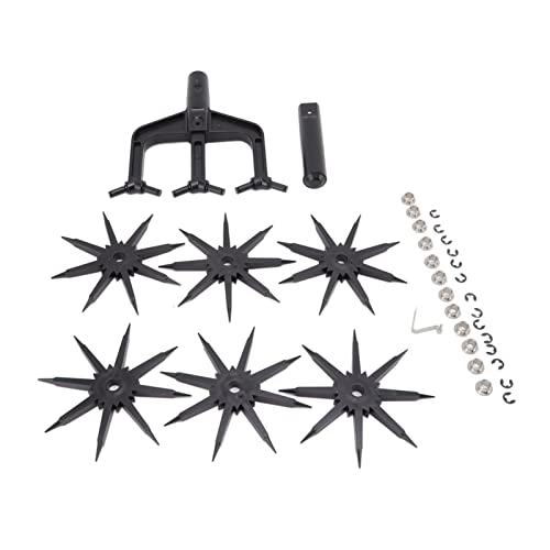 Fdit 2-i-1 ventilerad vertikalskärare jordfräs trädgård jordskärare manuell jordfräs kultivator verktyg jordsvarvningsverktyg kultivator par axelfäste